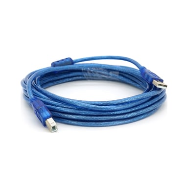 Кабель для принтера USB 2.0 AM/BM 5.0m ferrite blue Ritar (YT-AM/BM-5.0TBL) - фото 1