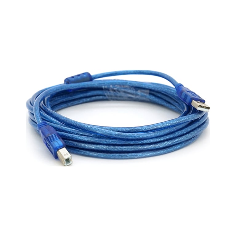Кабель для принтера USB 2.0 AM/BM 5.0m ferrite blue Ritar (YT-AM/BM-5.0TBL) - фото 1
