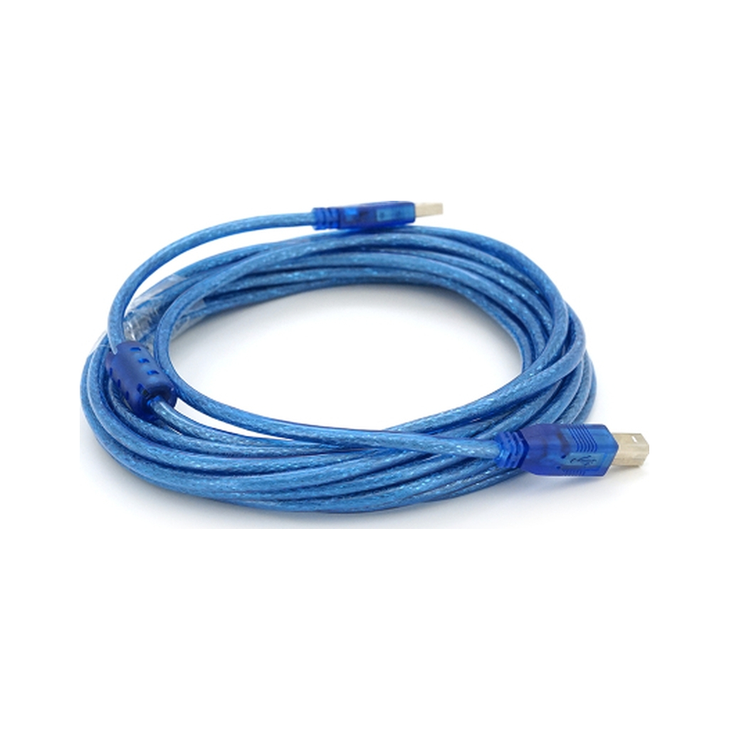 Кабель для принтера USB 2.0 AM/BM 5.0m ferrite blue Ritar (YT-AM/BM-5.0TBL) - фото 2 Кабель для принтера USB 2.0 AM/BM 5.0m ferrite blue Ritar (YT-AM/BM-5.0TBL) - фото 2