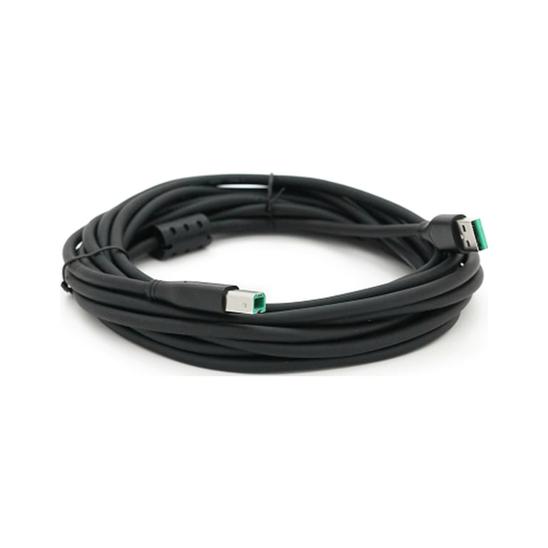 Кабель для принтера USB 2.0 AM/BM 5.0m ferrite black VEGGIEG (V-U207) - фото 1