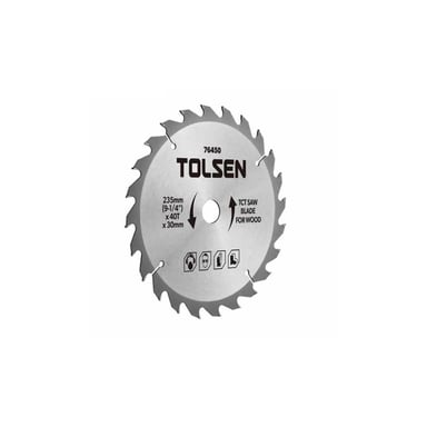 Диск пильний Tolsen з ТВС напайками по дереву 160х40Т*20мм (76426)