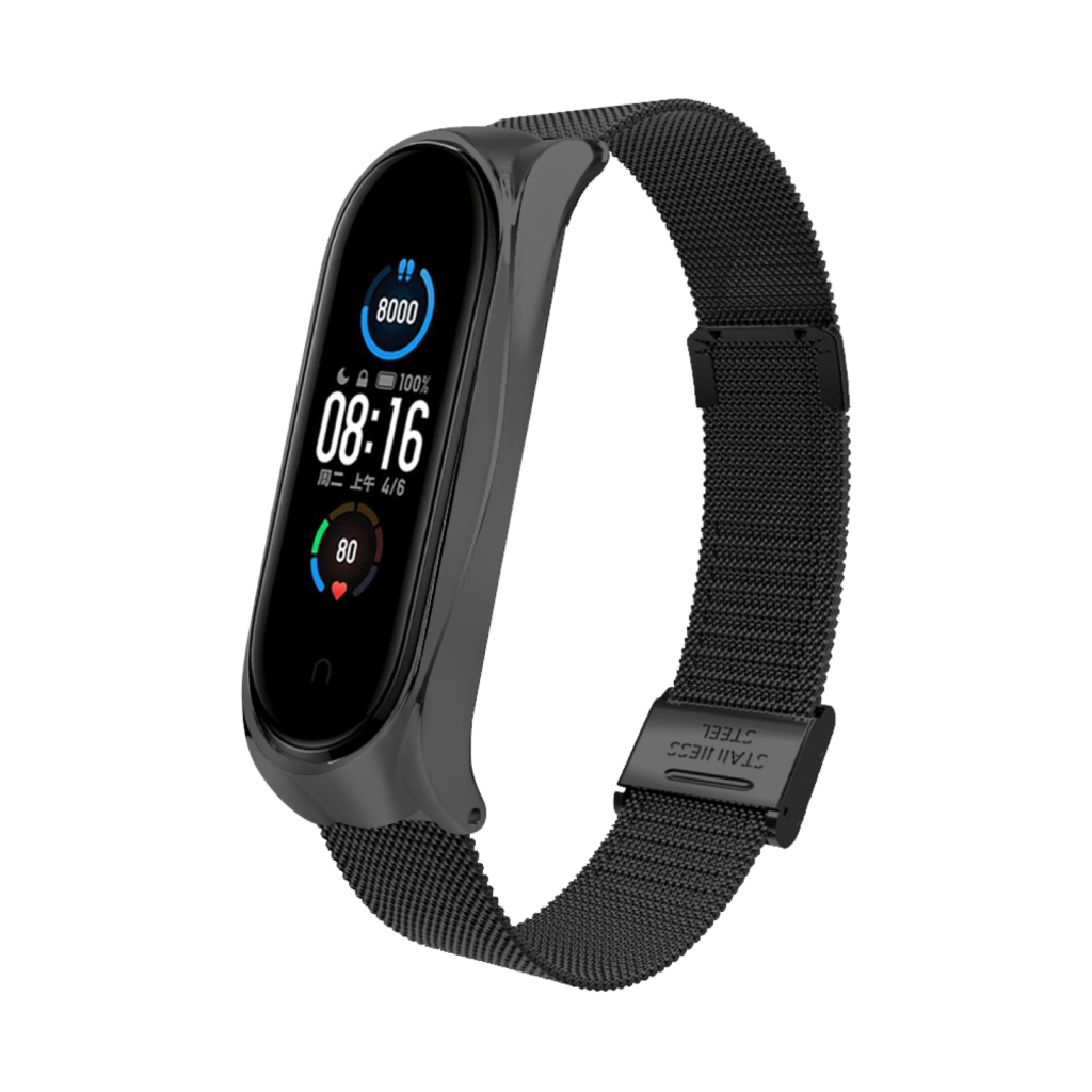 Ремінець до фітнес браслета BeCover Metal для Xiaomi Mi Smart Band 8 Black (709357) Ремінець до фітнес браслета BeCover Metal для Xiaomi Mi Smart Band 8 Black (709357)