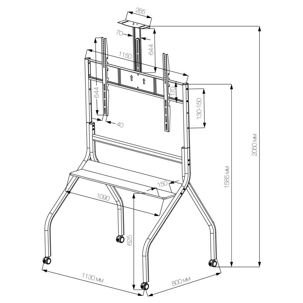 Стійка презентаційна Vinga TFS-W1216B1 - фото 4 Стійка презентаційна Vinga TFS-W1216B1 - фото 4