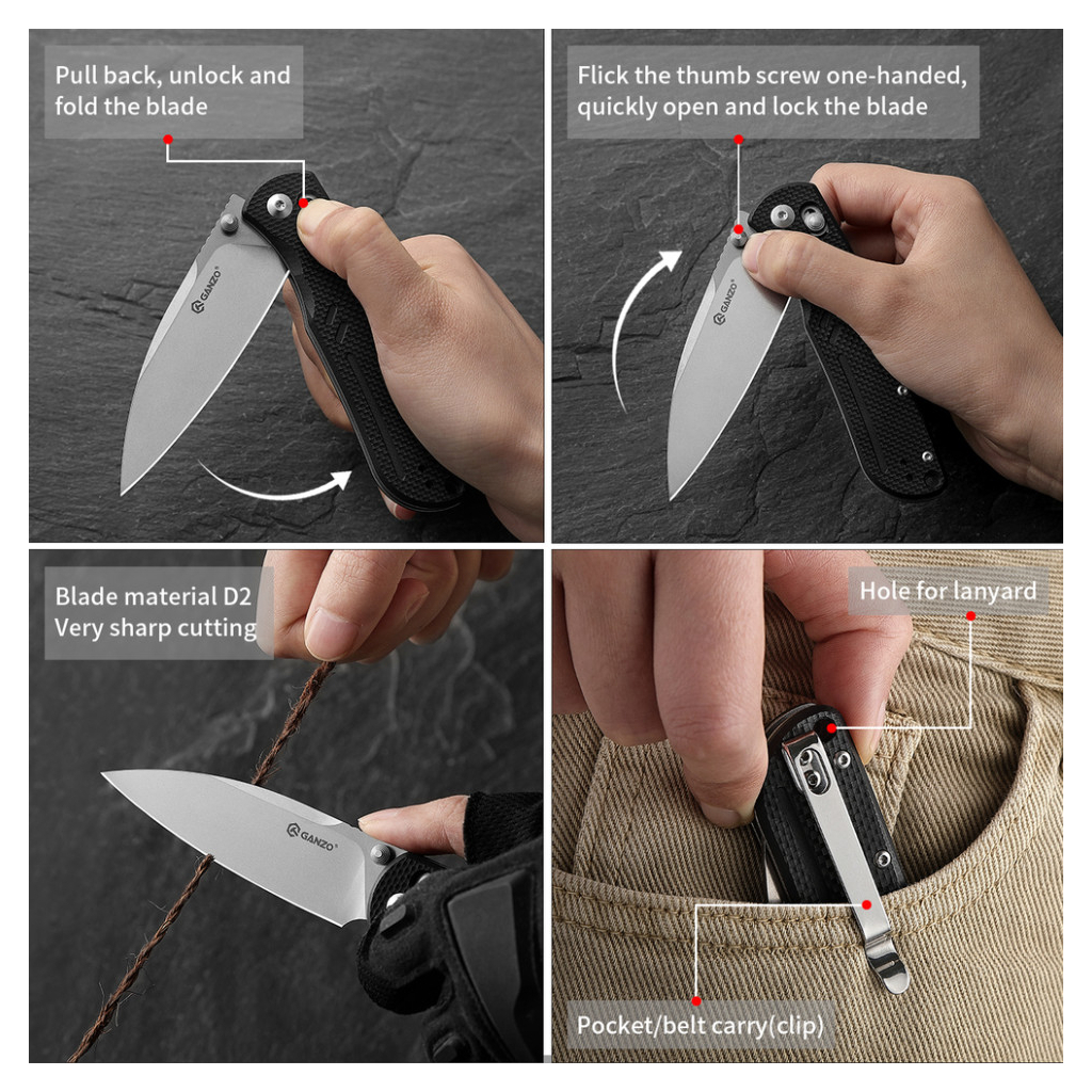 Ніж Ganzo G771-BK - фото 4 Ніж Ganzo G771-BK - фото 4