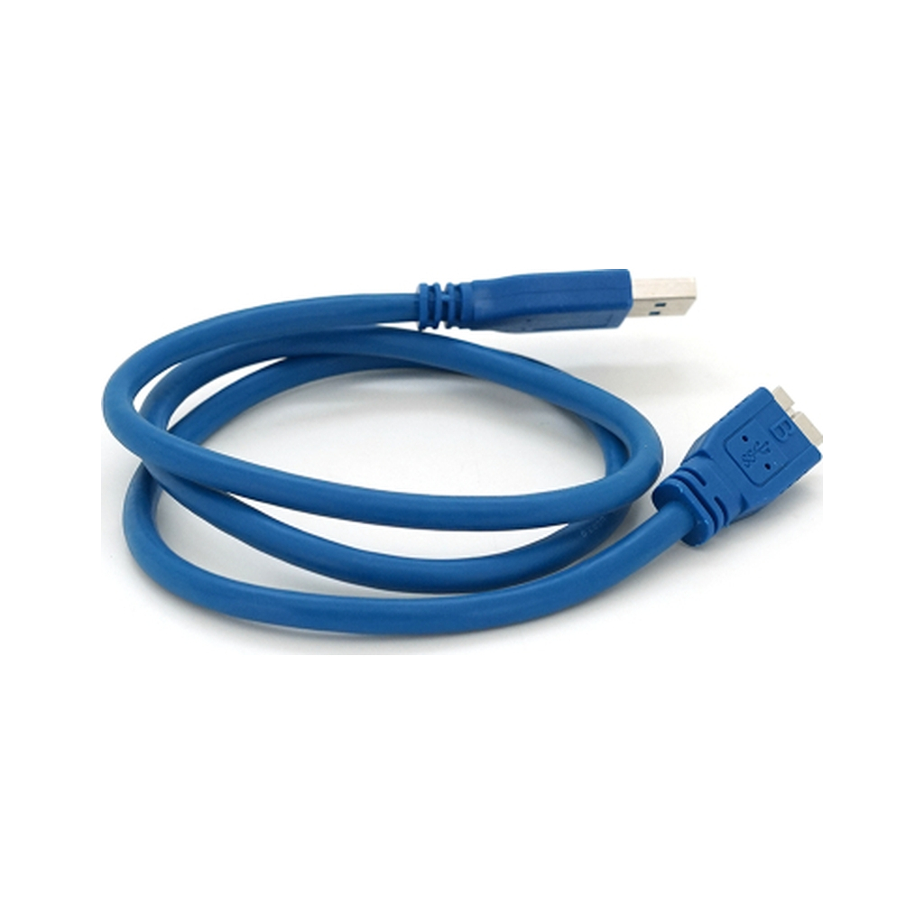 Дата кабель USB 3.0 AM to Micro B 0.8m black Voltronic (YT-3.0AMMicro-B-0.8B) - фото 1