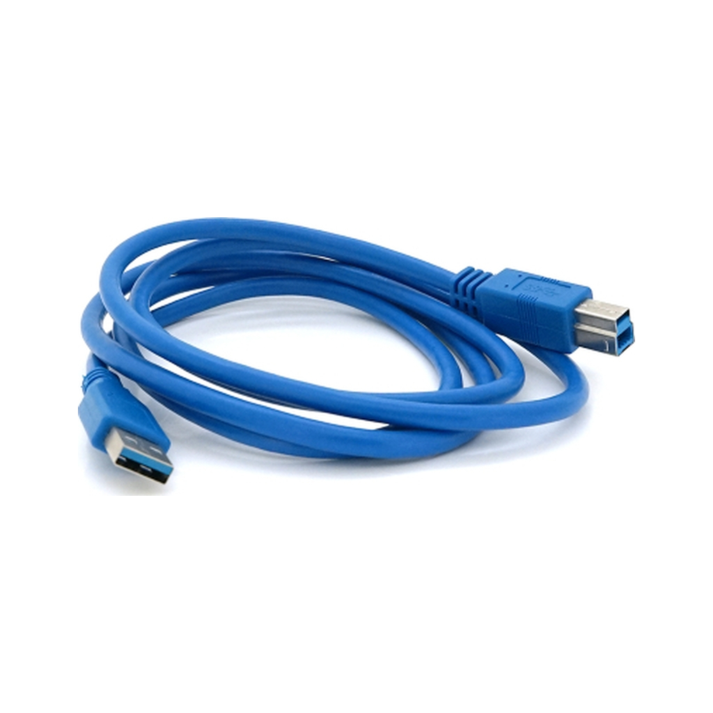 Кабель для принтера USB 3.0 AM/BM 1.5m blue Voltronic (YT-3.0AMBM-1.5BL) - фото 1