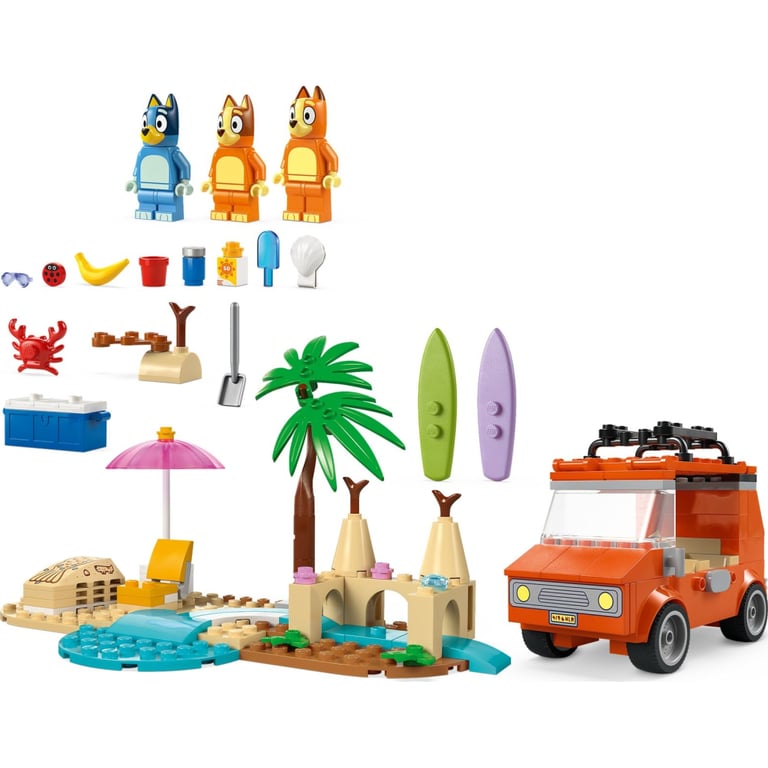 Конструктор LEGO Bluey Пляж і сімейна поїздка на автомобілі Блуї (11202) - фото 7