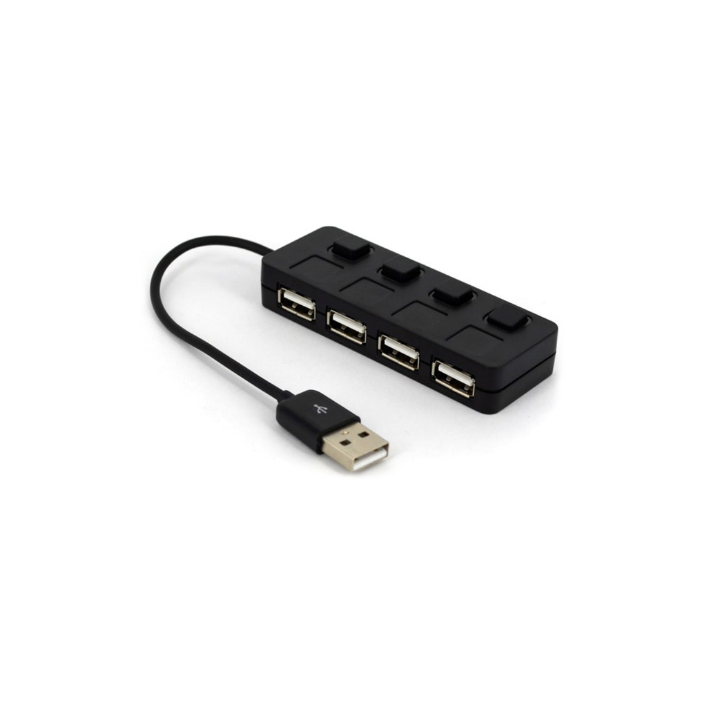 Концентратор Voltronic USB 2.0 to 4xUSB with LED buttons black (YT-H4L-B) - фото 1 Концентратор Voltronic USB 2.0 to 4xUSB with LED buttons black (YT-H4L-B) - фото 1