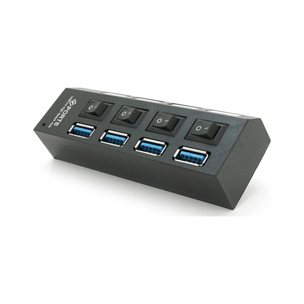 Концентратор Voltronic USB 3.0 to 4xUSB with switches (YT-3H4S/1TB) - фото 1
