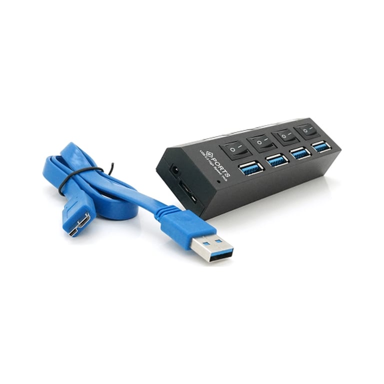 Концентратор Voltronic USB 3.0 to 4xUSB with switches (YT-3H4S/1TB) - фото 3