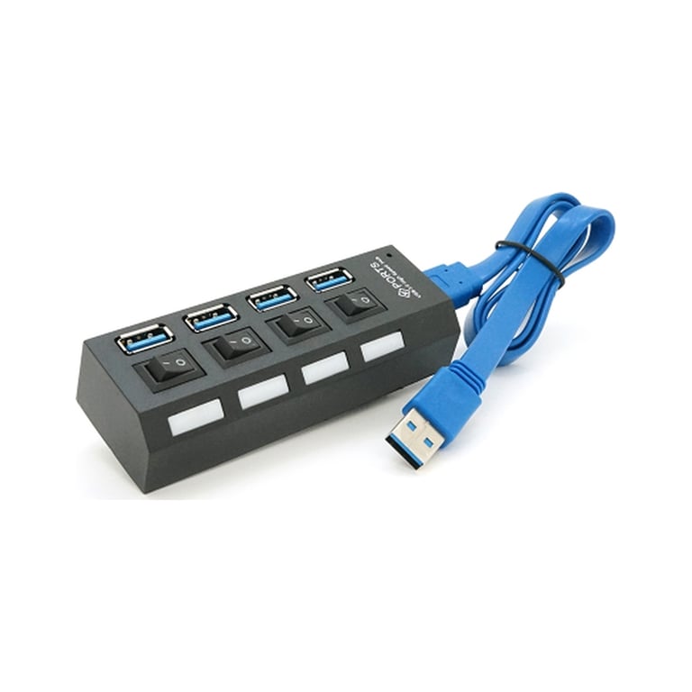 Концентратор Voltronic USB 3.0 to 4xUSB with switches (YT-3H4S/1TB) - фото 4