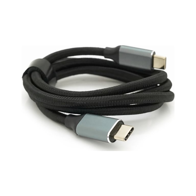 Дата кабель USB-C to USB-C 1.0m USB 3.2 Gen2 100W 10Gbps 4K60Hz black Voltronic (YT-TC-TC-B-1m) - фото 2
