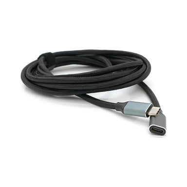Дата кабель USB-C M/F 3.0m USB 3.2 Gen2 100W 10Gbps 4K60Hz black Voltronic (YT-TC-TC-EXB-3m) - фото 1