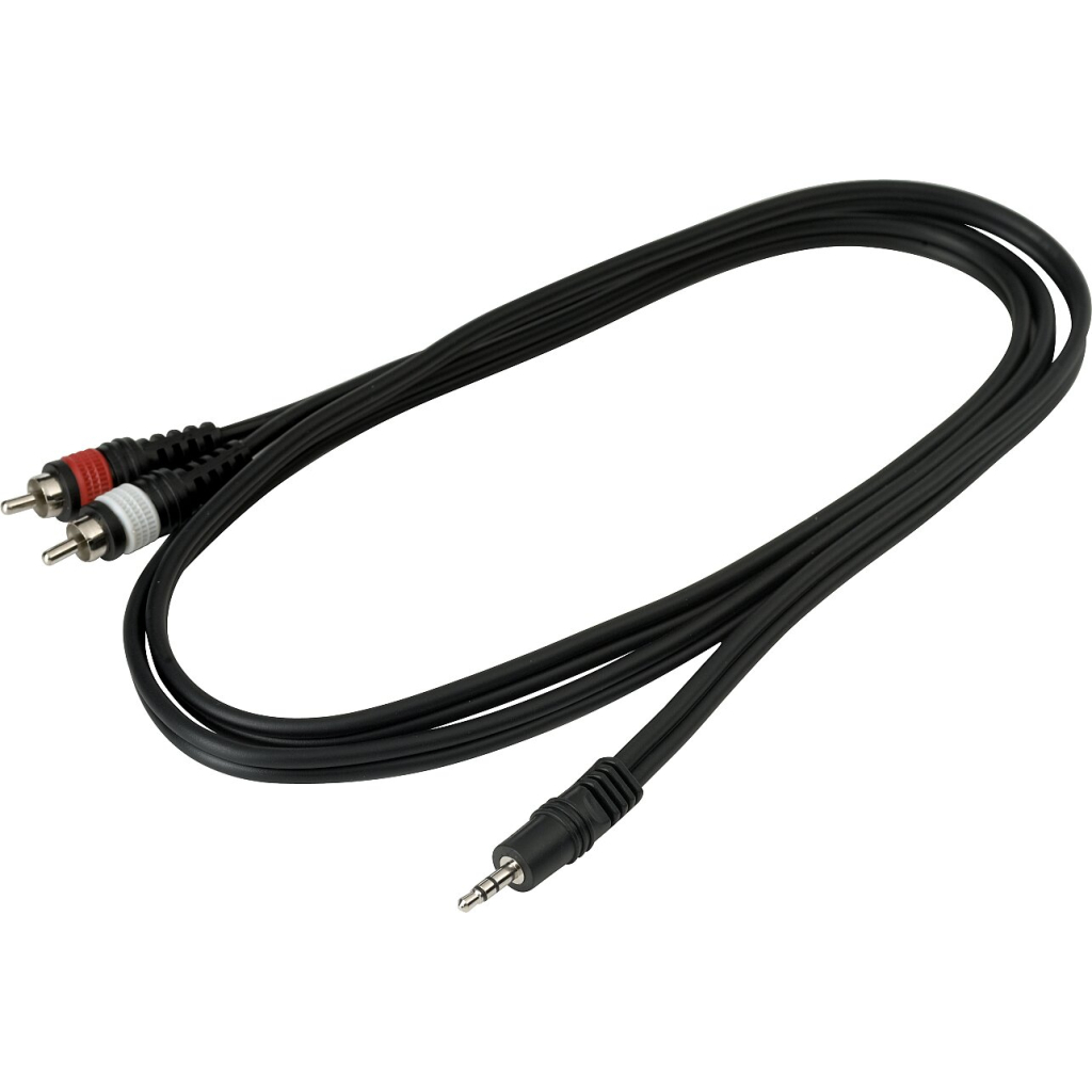 Інсертний кабель RockCable Patch Cable - 2 x RCA to TRS MiniJack (1.5m) (RCL 20902 D4) - фото 2 Інсертний кабель RockCable Patch Cable - 2 x RCA to TRS MiniJack (1.5m) (RCL 20902 D4) - фото 2