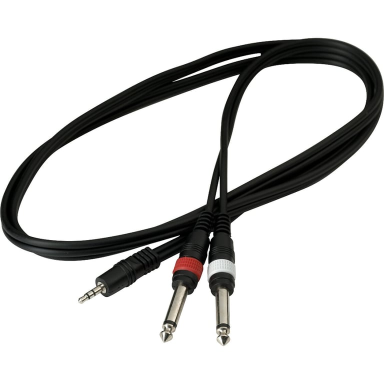 Інсертний кабель RockCable Patch Cable - 2 x TS Jack to TRS MiniJack (1.5m) (RCL 20912 D4) - фото 2