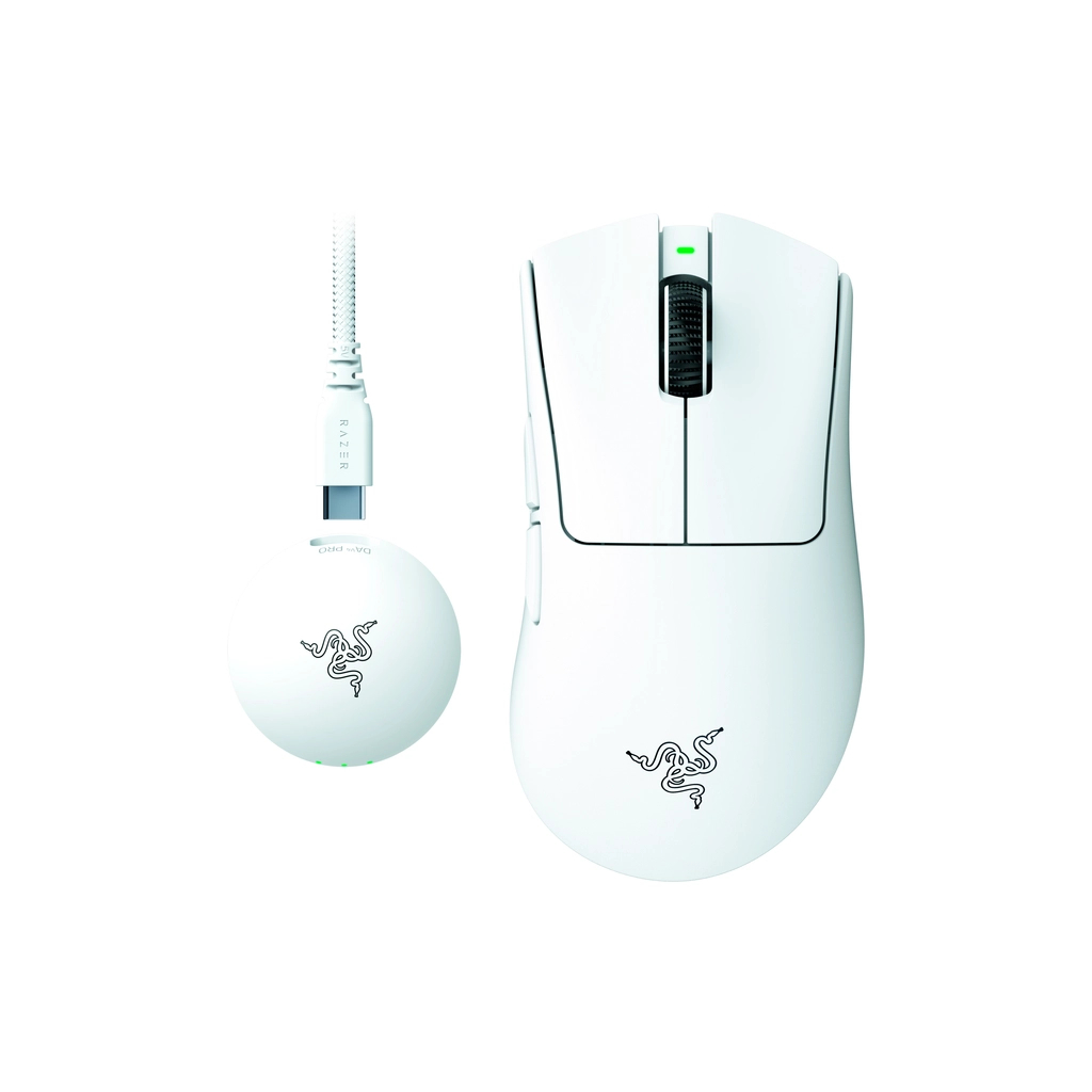 Мишка Razer DeathAdder V4 PRO Wireless/USB White (RZ01-05330200-R3G1) - фото 1 Мишка Razer DeathAdder V4 PRO Wireless/USB White (RZ01-05330200-R3G1) - фото 1