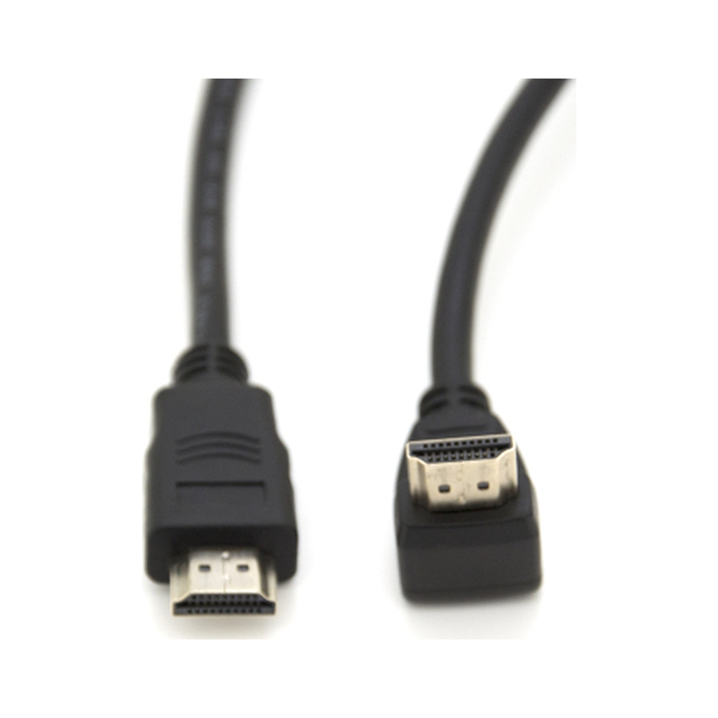 Кабель мультимедійний HDMI M to HDMI M 1.5m V1.4 90° corner black Merlion (YT-HDMI(M)/(M)HS-1.5m-90°) - фото 2 Кабель мультимедійний HDMI M to HDMI M 1.5m V1.4 90° corner black Merlion (YT-HDMI(M)/(M)HS-1.5m-90°) - фото 2