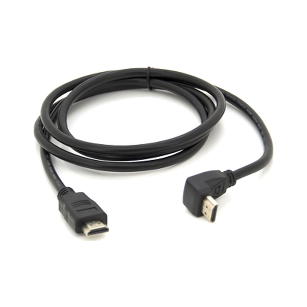 Кабель мультимедійний HDMI M to HDMI M 1.5m V1.4 90° corner black Merlion (YT-HDMI(M)/(M)HS-1.5m-90°) - фото 3 Кабель мультимедійний HDMI M to HDMI M 1.5m V1.4 90° corner black Merlion (YT-HDMI(M)/(M)HS-1.5m-90°) - фото 3
