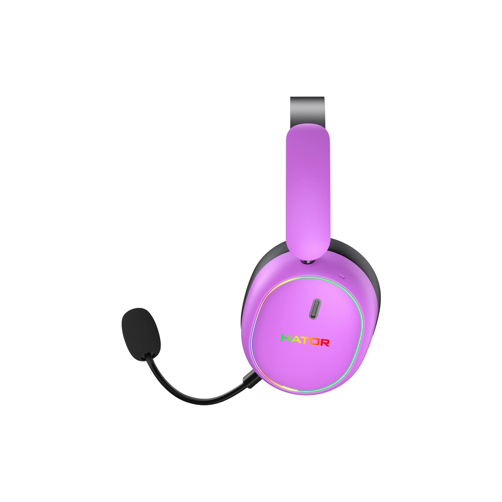 Навушники Hator Phoenix 2 Wireless Hi-Res SyncHUB Cyber Violet (ESH42) - фото 3 Навушники Hator Phoenix 2 Wireless Hi-Res SyncHUB Cyber Violet (ESH42) - фото 3
