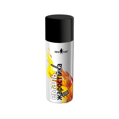 Аерозольна фарба для автомобіля New Ton жаростійка чорна, аер. 400 мл (000000657) - фото 1