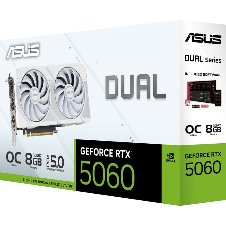 Відеокарта ASUS GeForce RTX5060 8Gb DUAL WHITE OC (DUAL-RTX5060-O8G-WHITE) - фото 4