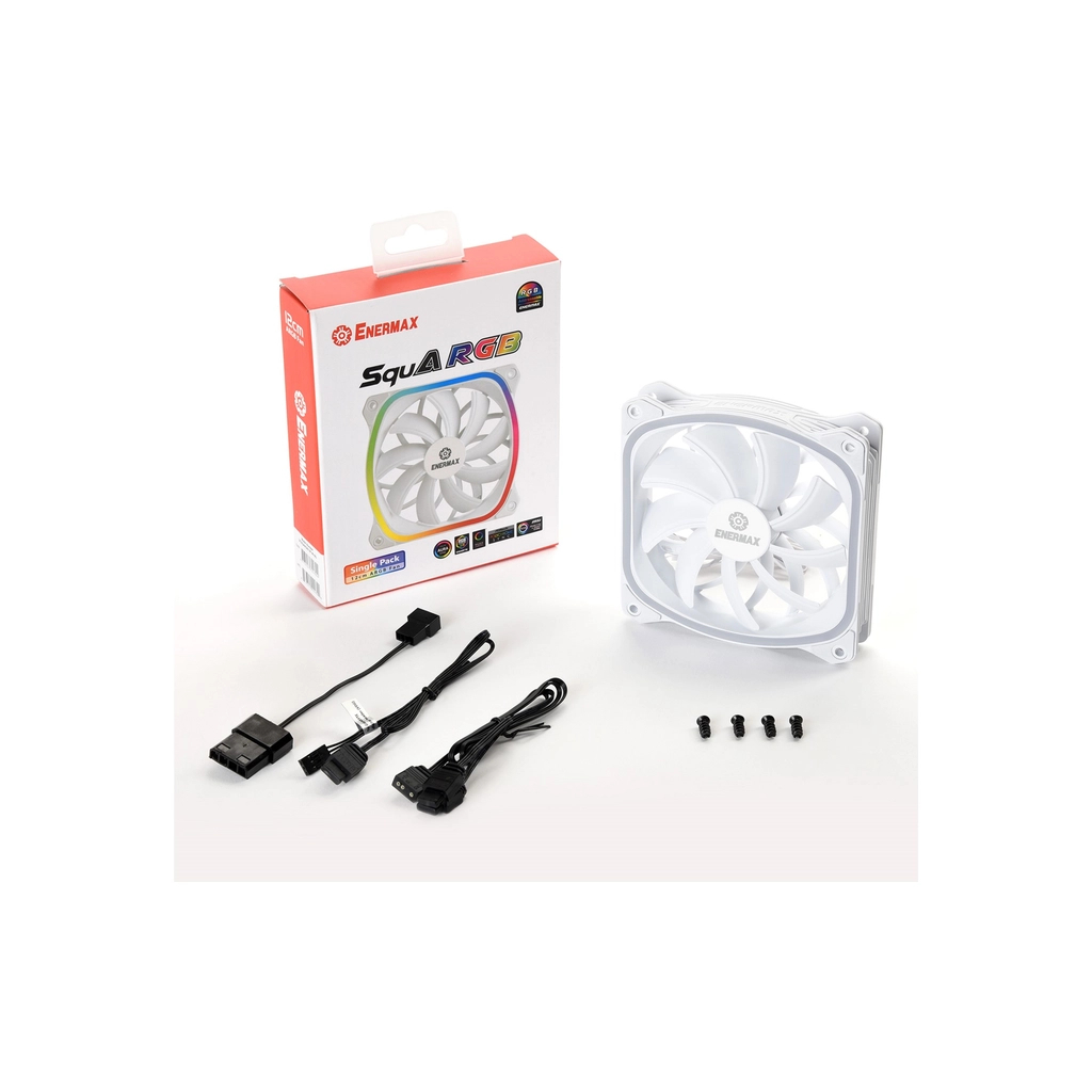 Кулер до корпусу Enermax SquA RGB White (UCSQARGB12P-W-SG) - фото 7 Кулер до корпусу Enermax SquA RGB White (UCSQARGB12P-W-SG) - фото 7