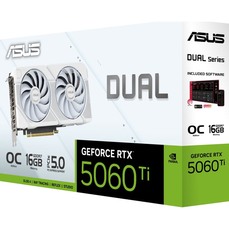 Відеокарта ASUS GeForce RTX5060Ti 16Gb DUAL WHITE OC (DUAL-RTX5060TI-O16G-WHITE) - фото 4