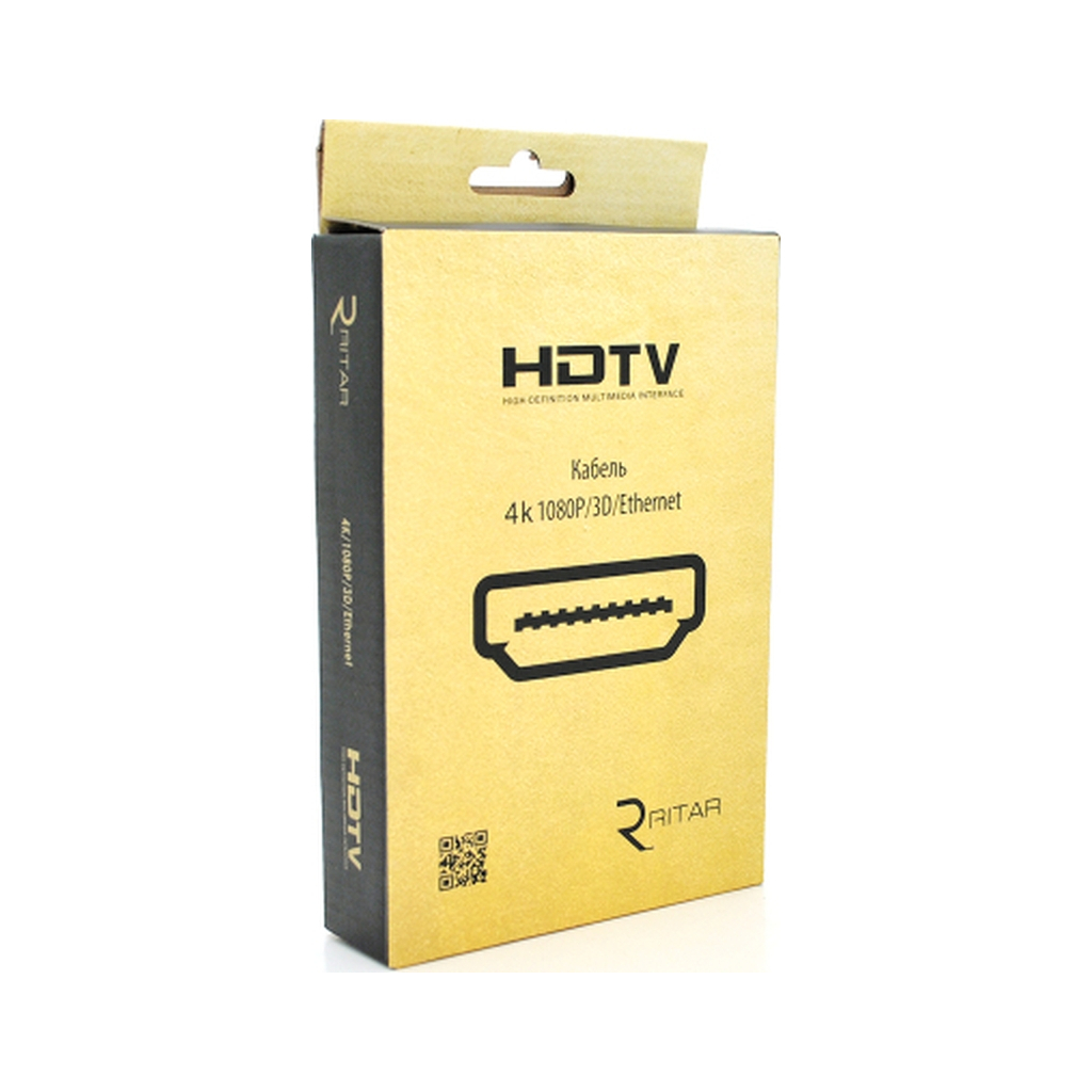 Кабель мультимедійний HDMI M to HDMI M 2.0m V2.0 4K black Ritar (HDMI(M)/(M)V2.0-2m-347B) - фото 2 Кабель мультимедійний HDMI M to HDMI M 2.0m V2.0 4K black Ritar (HDMI(M)/(M)V2.0-2m-347B) - фото 2