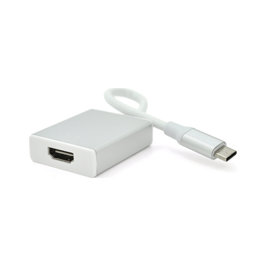 Перехідник USB-C to HDMI F 0.1m 4K silver Voltronic (YT-C-Type-C(M)/HDMI(F)S) - фото 1