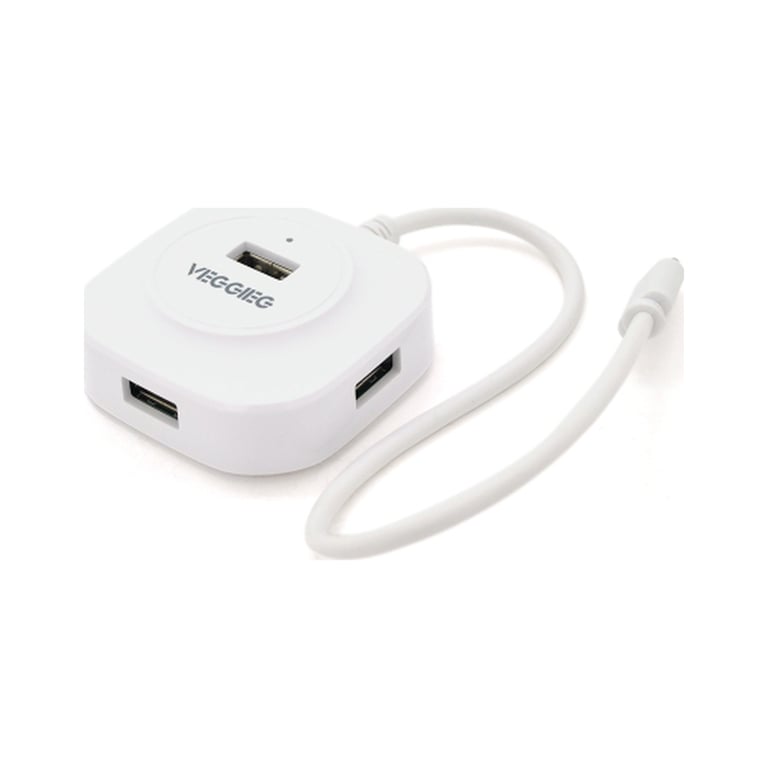 Концентратор VEGGIEG USB-C 4xUSB 2.0 0.2m white (YT-TC-V-C242)