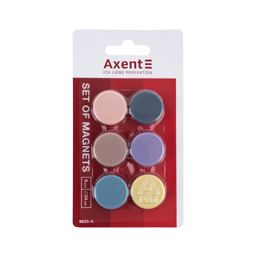Магніт Axent 24 мм, 6 шт, Morandi (9826-А) Магніт Axent 24 мм, 6 шт, Morandi (9826-А)