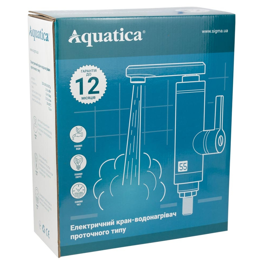 Проточний водонагрівач AQUATICA NZ 3.0кВт 0.4-5бар для кухн (9797143) - фото 3 Проточний водонагрівач AQUATICA NZ 3.0кВт 0.4-5бар для кухн (9797143) - фото 3