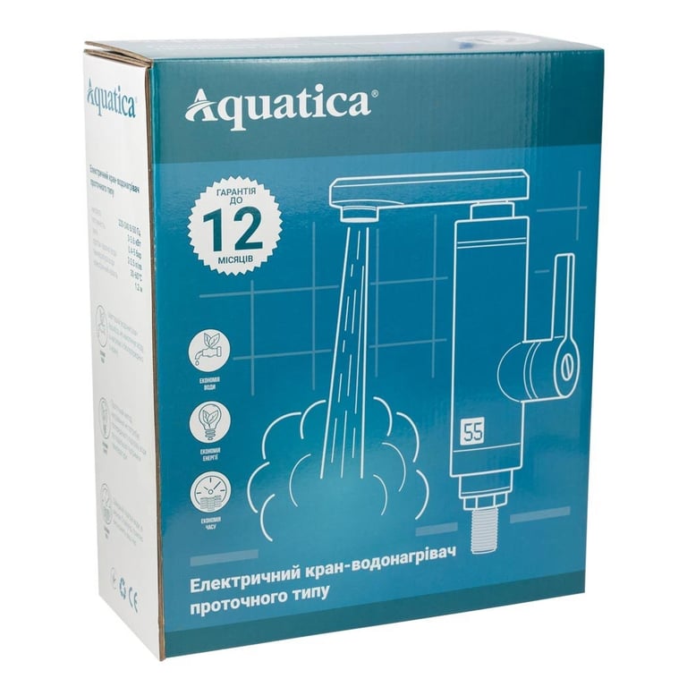 Проточний водонагрівач AQUATICA NZ 3.0кВт 0.4-5бар для кухн (9797133) - фото 3