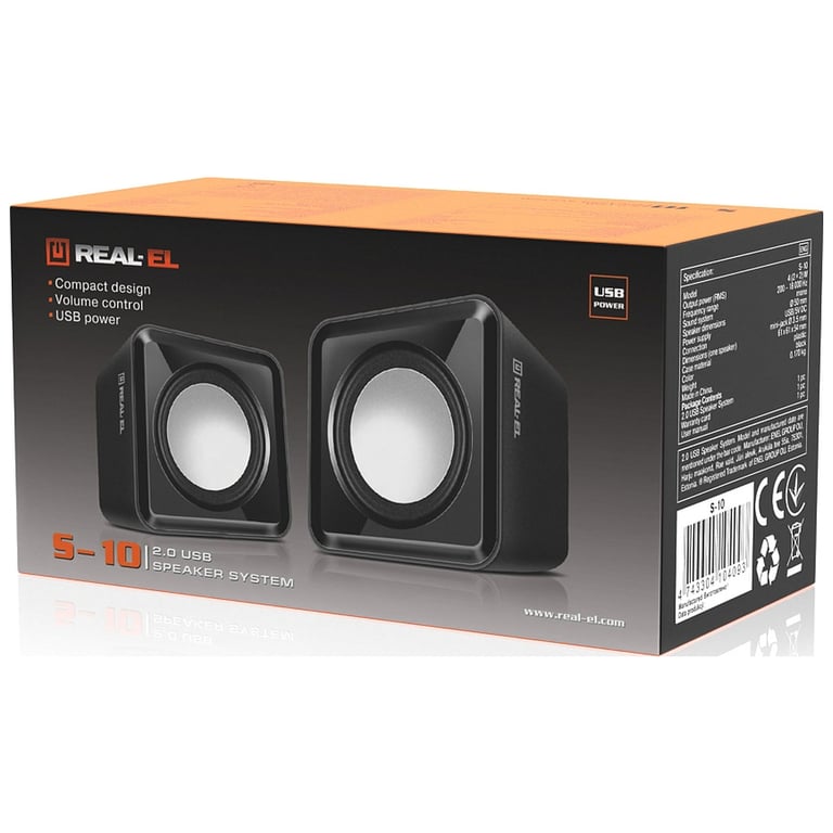 Акустична система REAL-EL S-10 USB Black (EL121100020) - фото 11