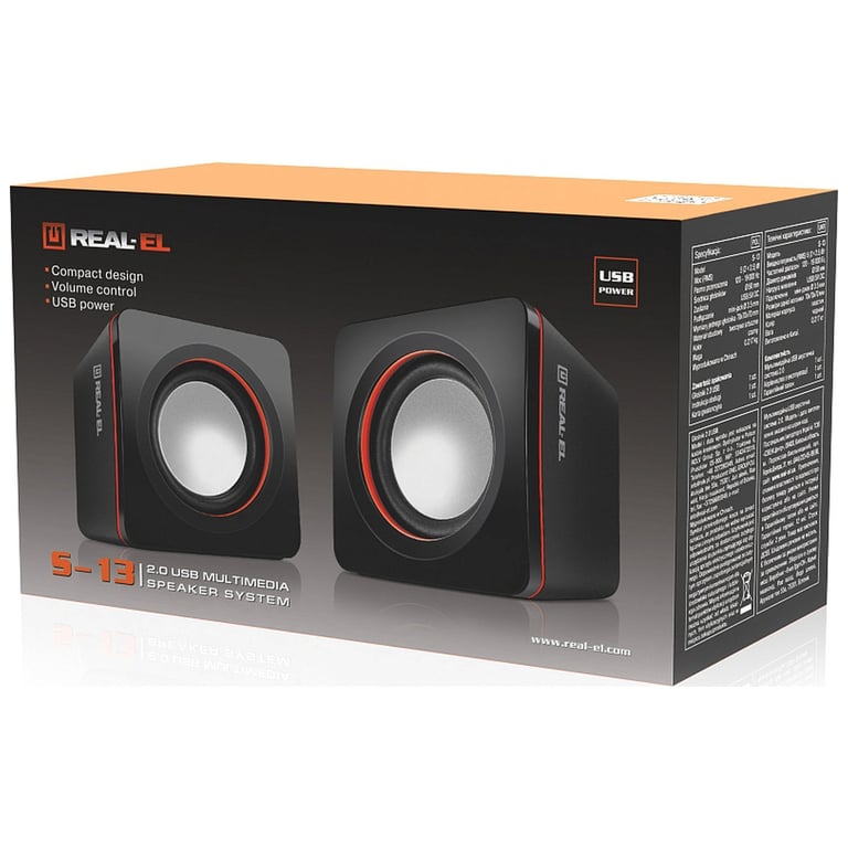 Акустична система REAL-EL S-13 USB Black (EL121100021) - фото 10