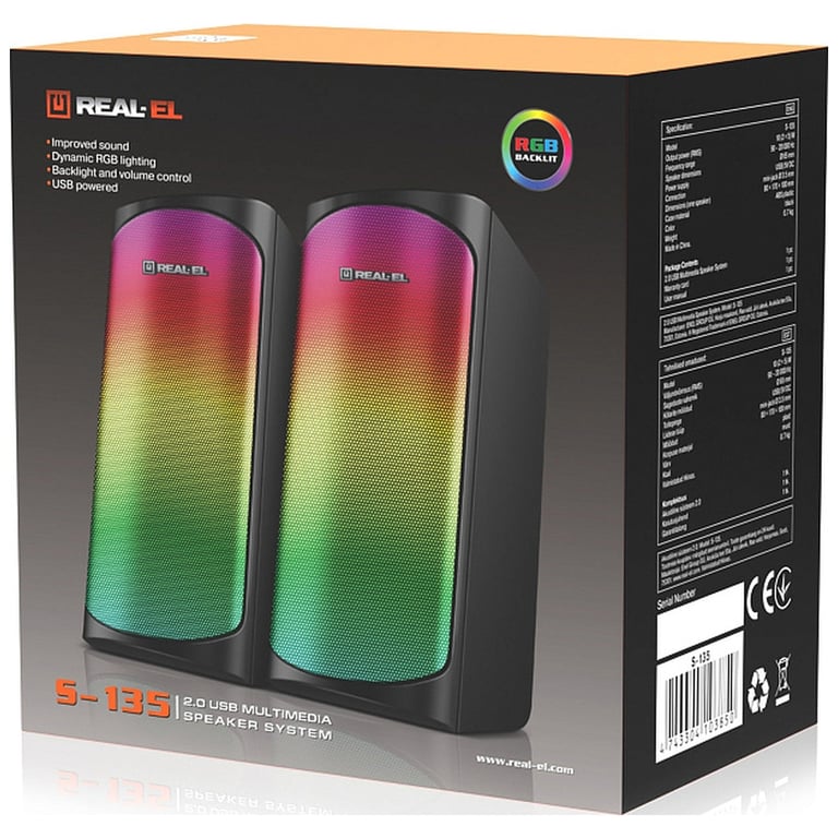 Акустична система REAL-EL S-135 USB Black (EL121100019) - фото 10