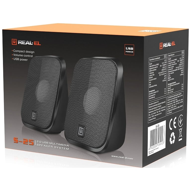 Акустична система REAL-EL S-25 USB Black (EL121100022) - фото 9