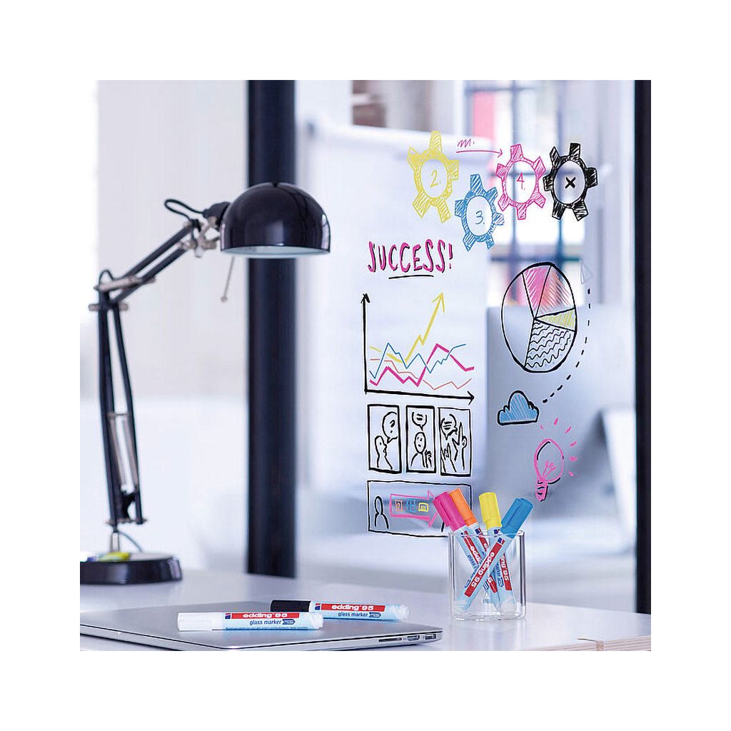 Маркер Edding Glass e-95 1,5-3 мм круглий чорний (e-95/01) - фото 2 Маркер Edding Glass e-95 1,5-3 мм круглий чорний (e-95/01) - фото 2