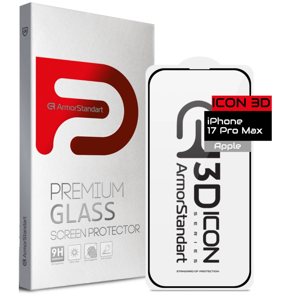 Скло захисне Armorstandart Icon 3D Apple iPhone 17 Pro Max (ARM86214) Скло захисне Armorstandart Icon 3D Apple iPhone 17 Pro Max (ARM86214)