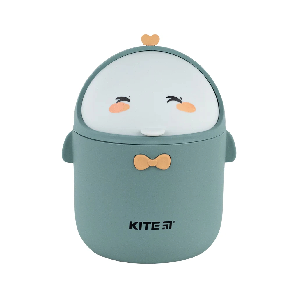 Кошик для паперів Kite Настільний контейнер для сміття, сіро-зелений (K24-010-1) - фото 1