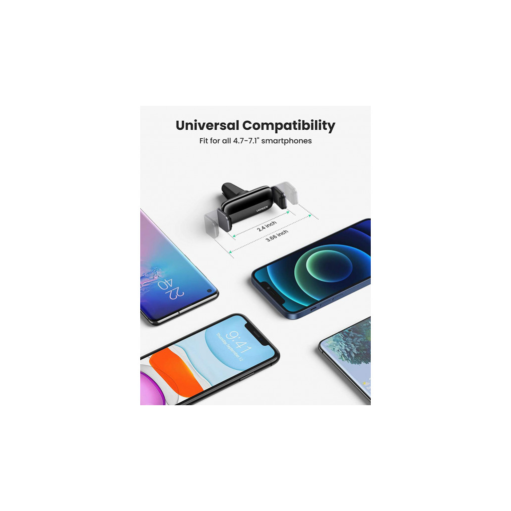 Універсальний автотримач Ugreen LP120 4.7-7.2" (10422) - фото 7 Універсальний автотримач Ugreen LP120 4.7-7.2" (10422) - фото 7