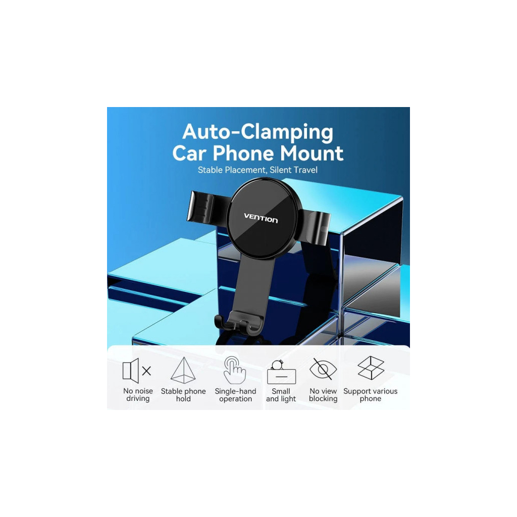 Універсальний автотримач Vention 4.7-7.2" Car Phone Mount With Duckbill Clip Black (KCGB0) - фото 3 Універсальний автотримач Vention 4.7-7.2" Car Phone Mount With Duckbill Clip Black (KCGB0) - фото 3