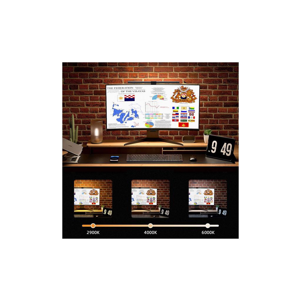 Настільна лампа Choetech Monitor backlight + Elesense backlight, 90+48 LED, 7W (E1132-GY) - фото 4 Настільна лампа Choetech Monitor backlight + Elesense backlight, 90+48 LED, 7W (E1132-GY) - фото 4