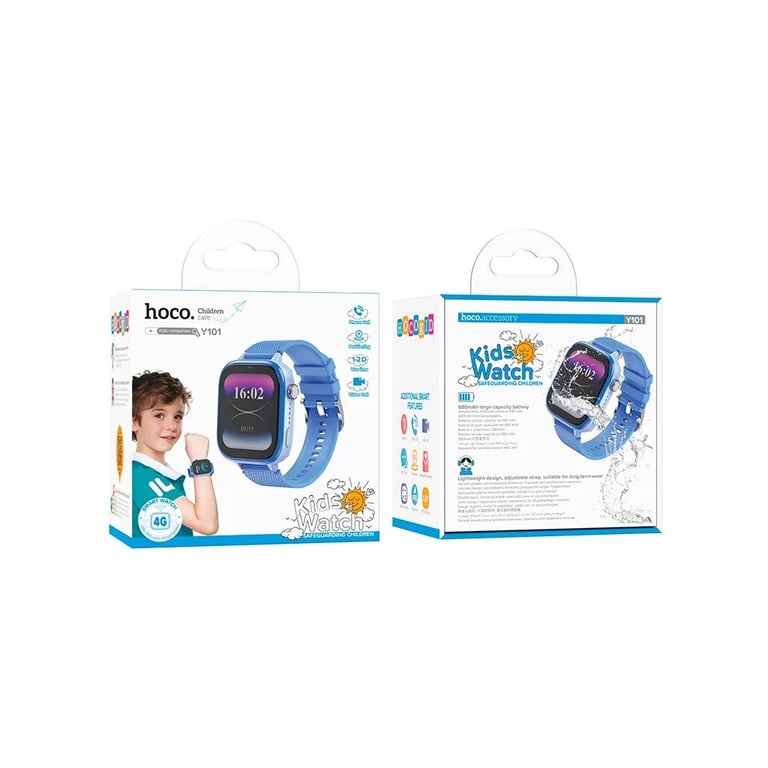 Смарт-годинник HOCO Y101 4G children smart watch Blue (6942007626439) - фото 4