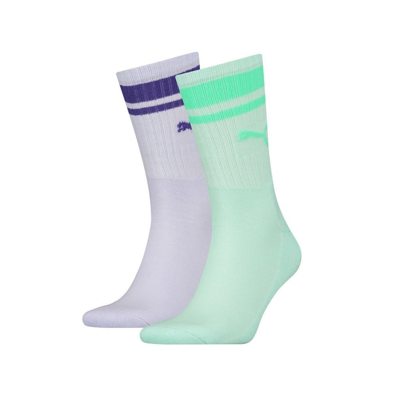 Шкарпетки Puma Crew Heritage Stripe Unisex 261058001-004 фіолетовий/м’ятний 43-46 (8718824801124)