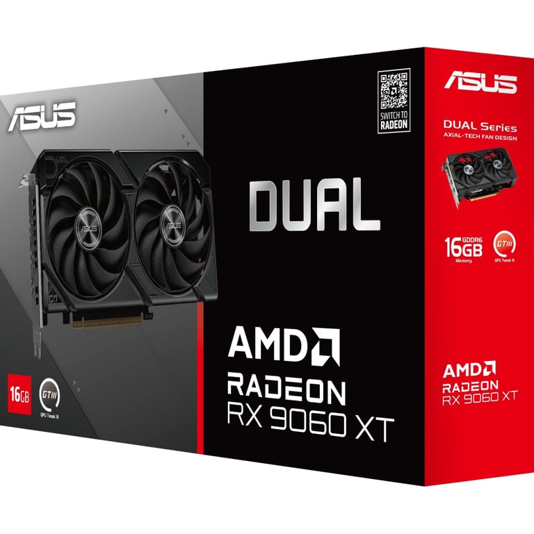 Відеокарта ASUS Radeon RX 9060 XT 16Gb DUAL OC (DUAL-RX9060XT-16G) - фото 4