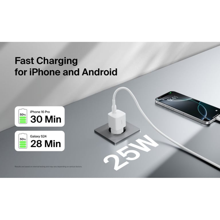 Зарядний пристрій Belkin USB-C PD25W PPS white (WCA012KQWH) - фото 6