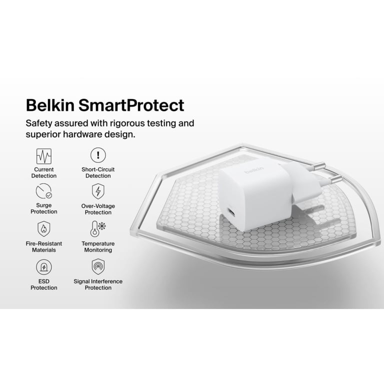 Зарядний пристрій Belkin USB-C PD25W PPS white (WCA012KQWH) - фото 7
