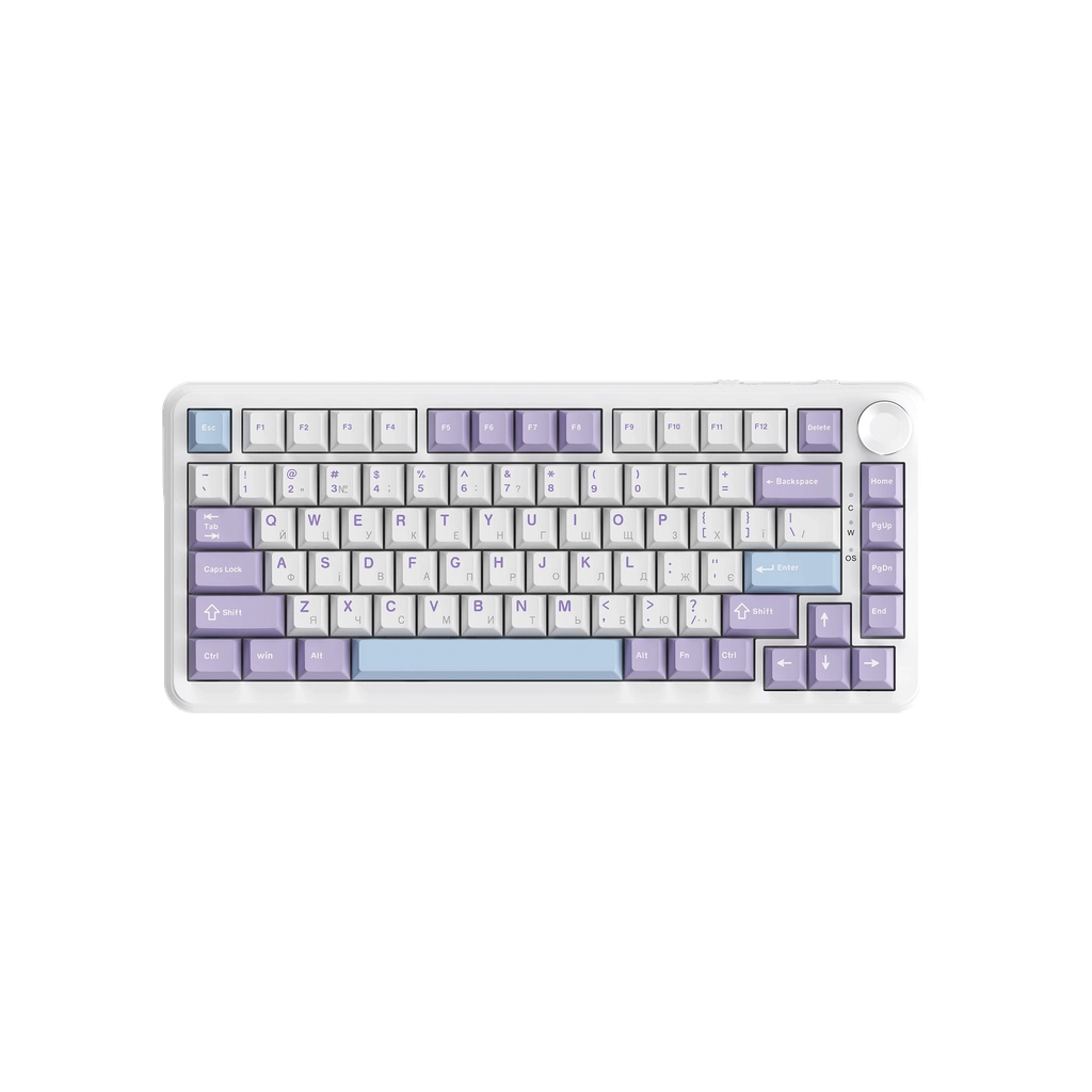 Клавіатура Ajazz AK820 MAX Magnetic Switch RGB USB White (AK820MAX-WM-PWB) - фото 1