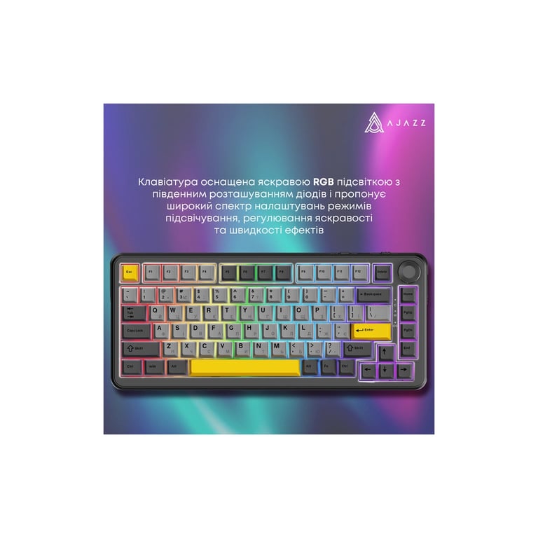 Клавіатура Ajazz AK820 MAX PLUS Daydream Switch RGB Wireless/Bluetooth/USB Black (AK820MAX-DD-BGY) - фото 11